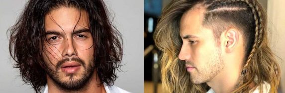 Way to style medium length hair for men